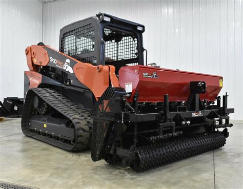 used skid steer seeder|skid steer seeder attachment.